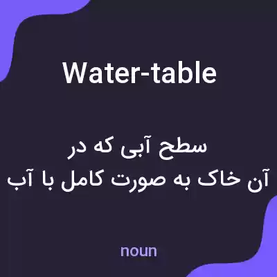 معنی water-table به فارسی معنی water-table به فارسی