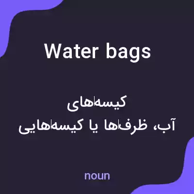 معنی water bags به فارسی معنی water bags به فارسی