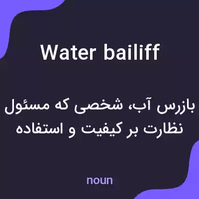 معنی water bailiff به فارسی معنی water bailiff به فارسی