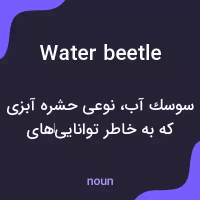 معنی water beetle به فارسی معنی water beetle به فارسی