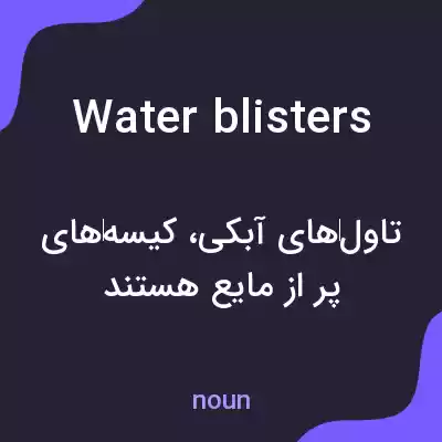 معنی water blisters به فارسی معنی water blisters به فارسی