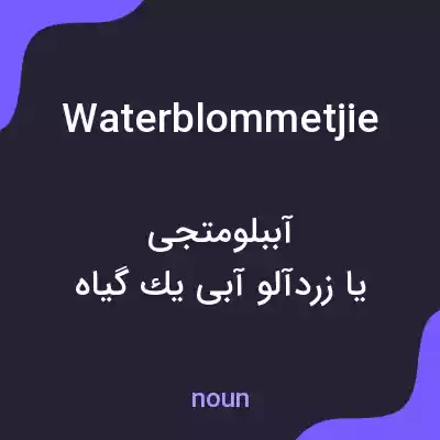 معنی waterblommetjie به فارسی