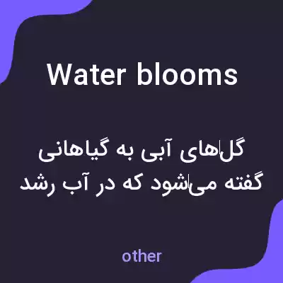 معنی water blooms به فارسی