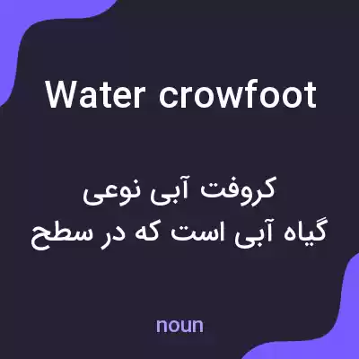 معنی water crowfoot به فارسی معنی water crowfoot به فارسی