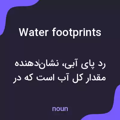 معنی water footprints به فارسی معنی water footprints به فارسی
