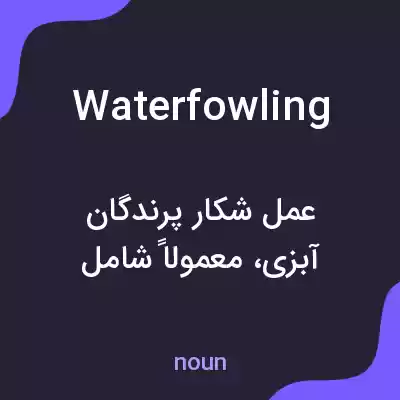 معنی waterfowling به فارسی معنی waterfowling به فارسی