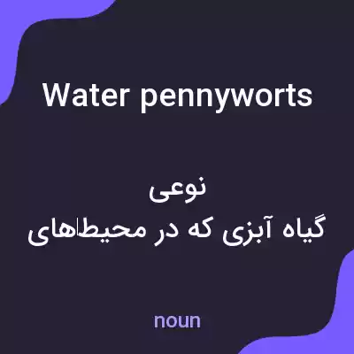 معنی water pennyworts به فارسی معنی water pennyworts به فارسی