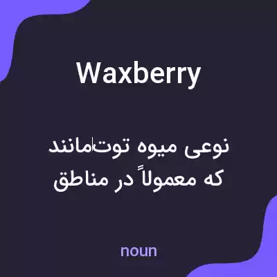 معنی waxberry به فارسی معنی waxberry به فارسی