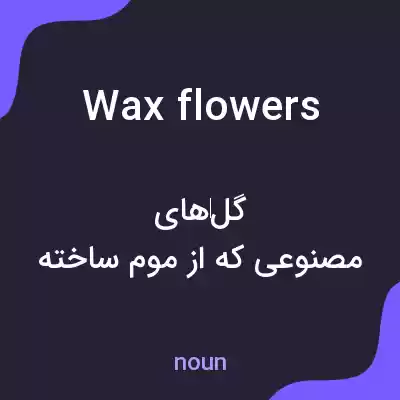 معنی wax flowers به فارسی معنی wax flowers به فارسی