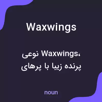 معنی waxwings به فارسی معنی waxwings به فارسی