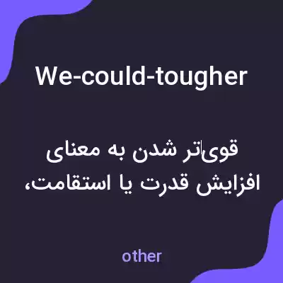 معنی we-could-tougher به فارسی