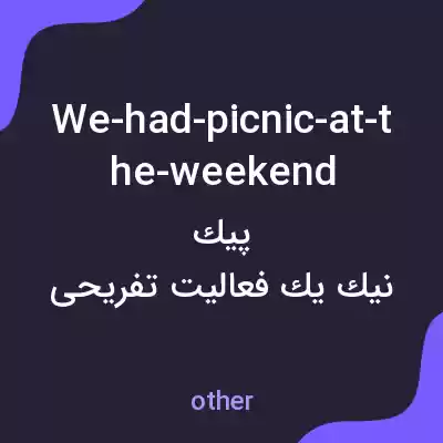 معنی we-had-picnic-at-the-weekend به فارسی معنی we-had-picnic-at-the-weekend به فارسی