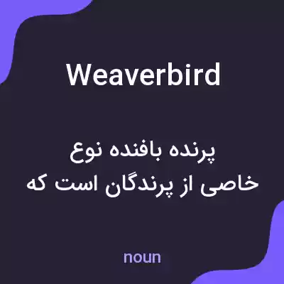 معنی weaver bird به فارسی معنی weaver bird به فارسی