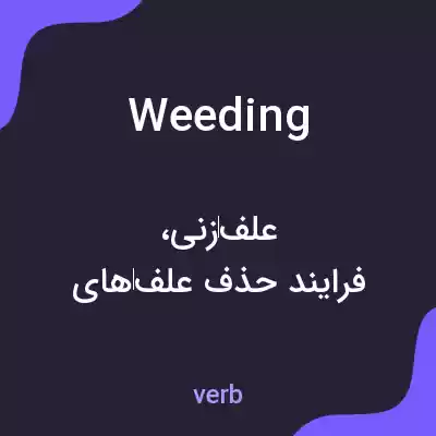 معنی weeding به فارسی