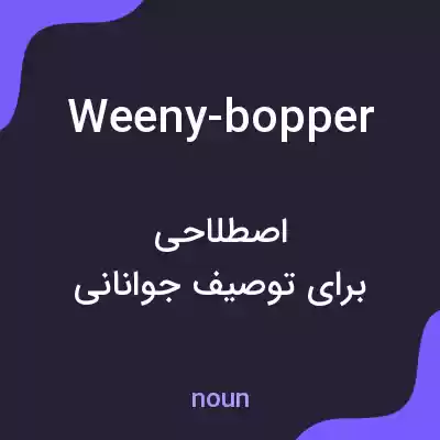معنی weeny-bopper به فارسی معنی weeny-bopper به فارسی