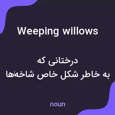 معنی weeping willows به فارسی معنی weeping willows به فارسی