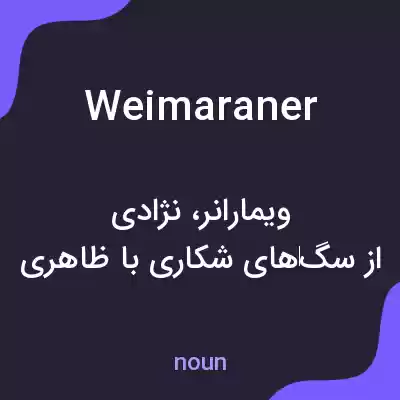 معنی weimaraner به فارسی معنی weimaraner به فارسی