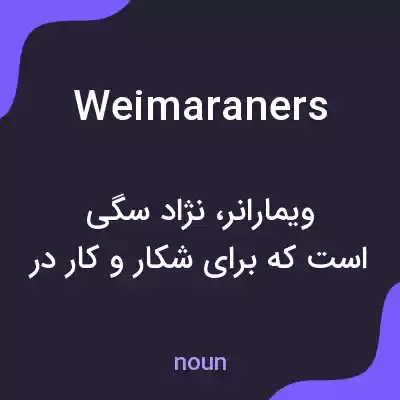معنی weimaraners به فارسی معنی weimaraners به فارسی