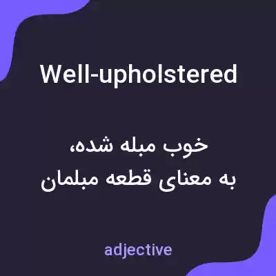 معنی well-upholstered به فارسی معنی well-upholstered به فارسی