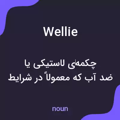 معنی wellie به فارسی معنی wellie به فارسی