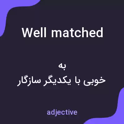 معنی well matched به فارسی معنی well matched به فارسی