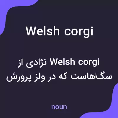 معنی welsh corgi به فارسی معنی welsh corgi به فارسی