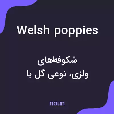 معنی welsh poppies به فارسی معنی welsh poppies به فارسی