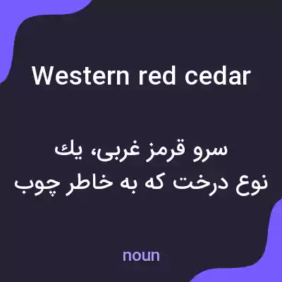 معنی western red cedar به فارسی معنی western red cedar به فارسی