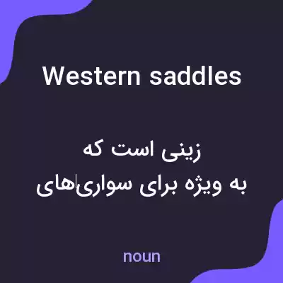 معنی western saddles به فارسی معنی western saddles به فارسی