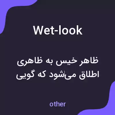 معنی wet-look به فارسی معنی wet-look به فارسی