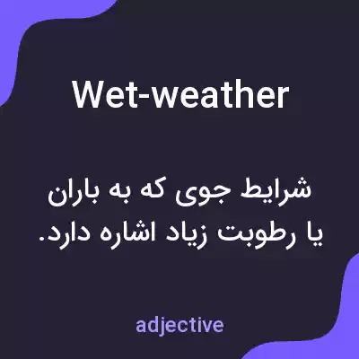 معنی wet-weather به فارسی معنی wet-weather به فارسی
