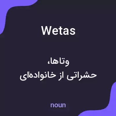 معنی wetas به فارسی معنی wetas به فارسی