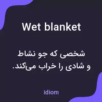 معنی wet blanket به فارسی معنی wet blanket به فارسی