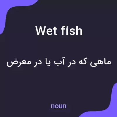 معنی wet fish به فارسی