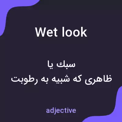معنی wet look به فارسی معنی wet look به فارسی