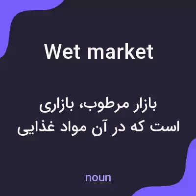 معنی wet market به فارسی معنی wet market به فارسی