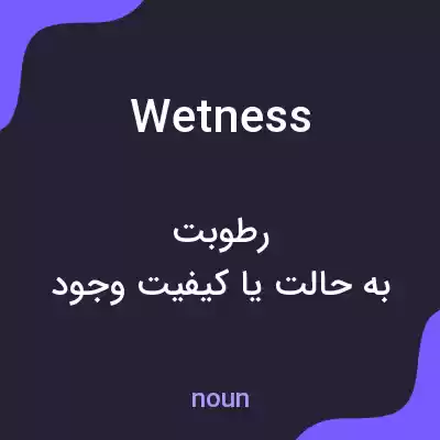 معنی wetness به فارسی معنی wetness به فارسی