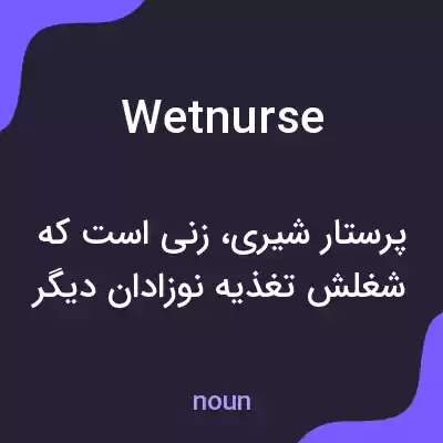 معنی wet nurse به فارسی معنی wet nurse به فارسی