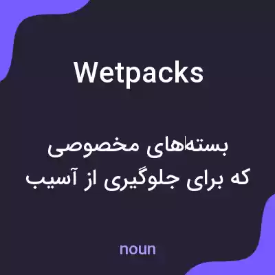 معنی wetpacks به فارسی معنی wetpacks به فارسی