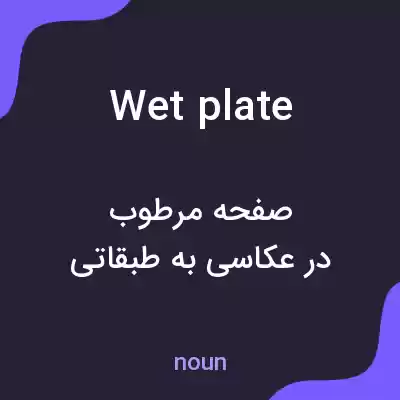 معنی wet plate به فارسی معنی wet plate به فارسی