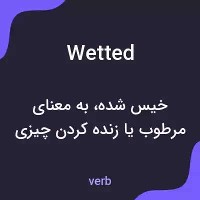 معنی wetted به فارسی معنی wetted به فارسی