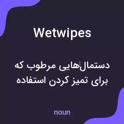 معنی wet wipes به فارسی
