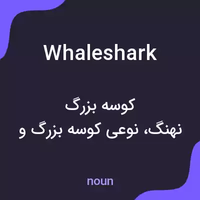 معنی whale shark به فارسی معنی whale shark به فارسی