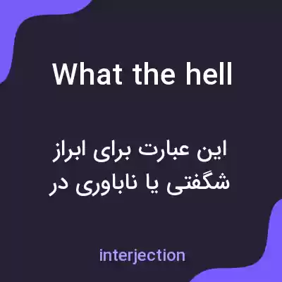 معنی what the hell به فارسی معنی what the hell به فارسی