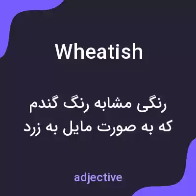 معنی wheatish به فارسی معنی wheatish به فارسی