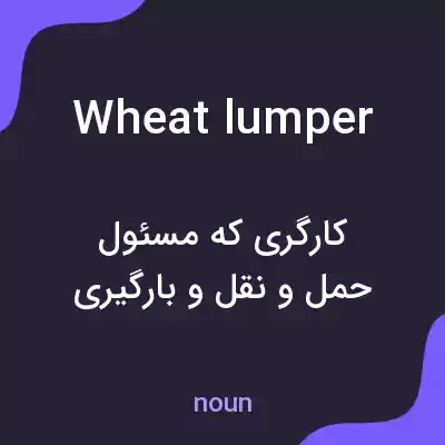 معنی wheat lumper به فارسی معنی wheat lumper به فارسی