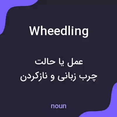 معنی wheedling به فارسی معنی wheedling به فارسی