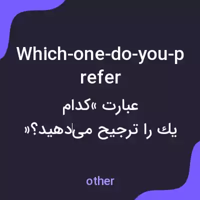 معنی which-one-do-you-prefer به فارسی
