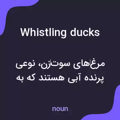 معنی whistling ducks به فارسی معنی whistling ducks به فارسی