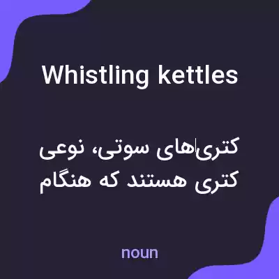معنی whistling kettles به فارسی معنی whistling kettles به فارسی